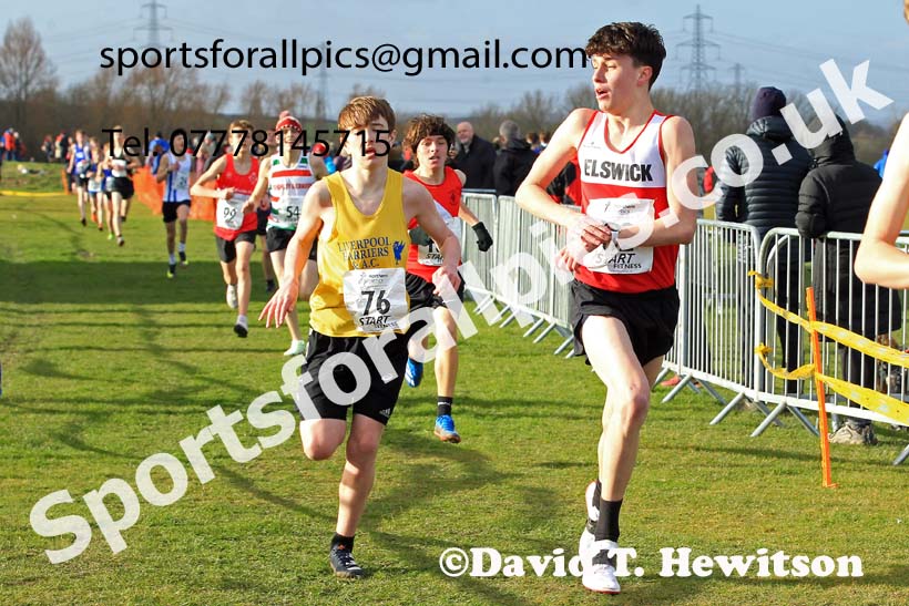 Boys under-15s 2022 Northern Cross Country Champs., Pontefract. Photo: David T. Hewitson/Sports for All Pics